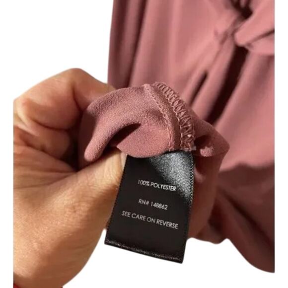 Torrid Peplum Georgette Button Front Tie Blouse 5X Business Office Corporate - Picture 5 of 7